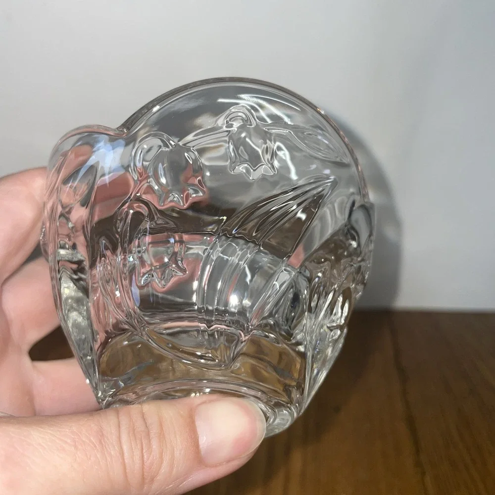 Vintage Mikasa Bridal Lily Glass Votive Candle Cups Holder 4